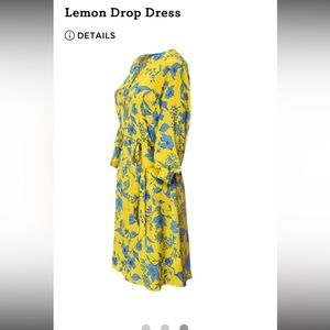 Cabi Lemon Drop dress with belt size Large